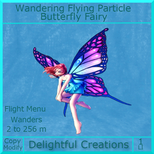 Second Life Marketplace Wandering Flying Particle Butterfly Fairy